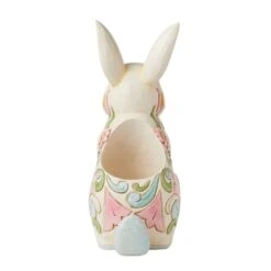 Enesco Gift Planter White Floral Rabbit(Planter White Floral Rabbit) -Holiday Gift Shop 6016933 2