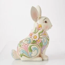 Enesco Gift Planter White Floral Rabbit(Planter White Floral Rabbit) -Holiday Gift Shop 6016933 4
