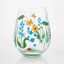 Enesco Gift Floral Fields Stemless Wine(Floral Fields Stemless Wine) -Holiday Gift Shop 6016968 2