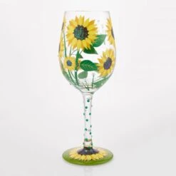 Enesco Gift Sunflower Wine Glass(Sunflower Wine Glass) -Holiday Gift Shop 6016975 4