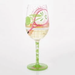 Enesco Gift I Luv Luv Tennis Wine Glass(I Luv Luv Tennis Wine Glass) -Holiday Gift Shop 6016985 1