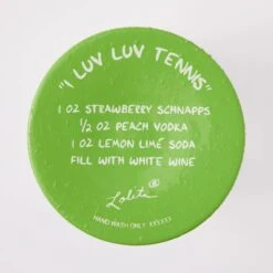 Enesco Gift I Luv Luv Tennis Wine Glass(I Luv Luv Tennis Wine Glass) -Holiday Gift Shop 6016985 6