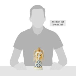 Enesco Gift Blue & Gold Angel Figurine(Blue Gold Angel Figurine) -Holiday Gift Shop 6017006 20