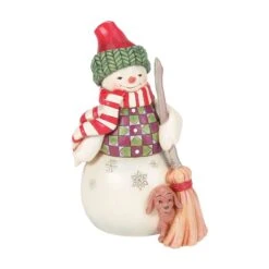 Enesco Gift Snowman With Dog Peeking Fig(Snowman With Dog Peeking Fig)
