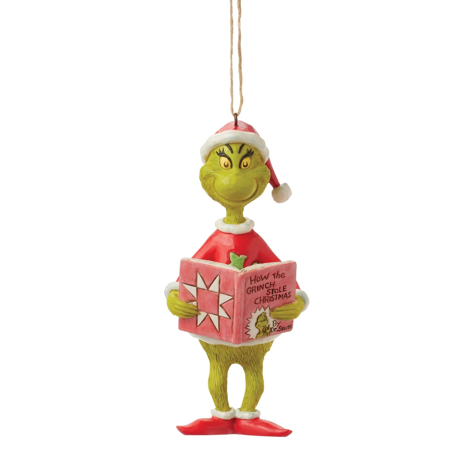 Enesco Gift Grinch With Book Ornament(Grinch With Book Ornament 2) 3 Enesco Gift Grinch With Book Ornament(Grinch With Book Ornament 2)