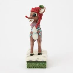 Enesco Gift Rudolph With Knit Hat(Rudolph With Knit Hat) -Holiday Gift Shop 6017193 3
