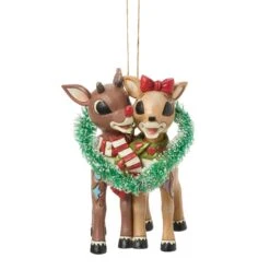 Enesco Gift Rudolph & Clarice Heart H/O(Rudolph Clarice Heart H O)
