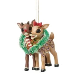 Enesco Gift Rudolph & Clarice Heart H/O(Rudolph Clarice Heart H O) -Holiday Gift Shop 6017197 2
