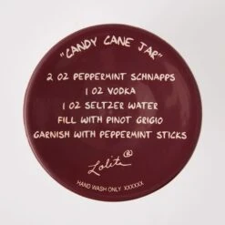 Enesco Gift Candy Cane Jar Wine Glass(Candy Cane Jar Wine Glass) -Holiday Gift Shop 6017393 6