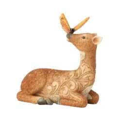 Enesco Gift Deer With Butterfly Figurine(Deer With Butterfly Figurine) -Holiday Gift Shop 6017783 1