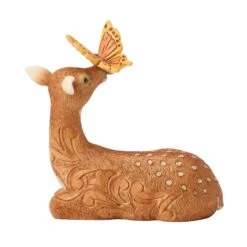 Enesco Gift Deer With Butterfly Figurine(Deer With Butterfly Figurine) -Holiday Gift Shop 6017783 3
