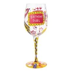 Enesco Gift Birthday Girl(Wine Glass Birthday Girl)