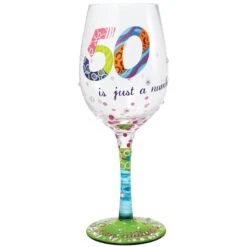 Enesco Gift WINE GLASS 50 IS JUST A NUMBER(Wine Glass 50 Is Just A Number)