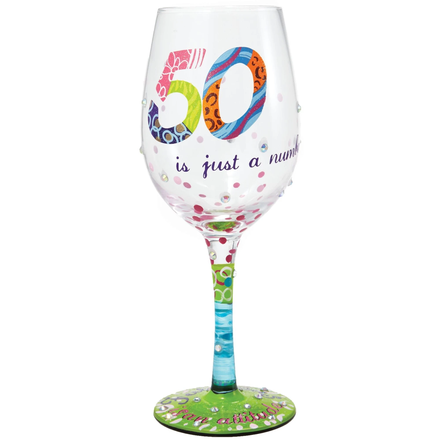Enesco Gift WINE GLASS 50 IS JUST A NUMBER(Wine Glass 50 Is Just A Number) 3 Enesco Gift WINE GLASS 50 IS JUST A NUMBER(Wine Glass 50 Is Just A Number)