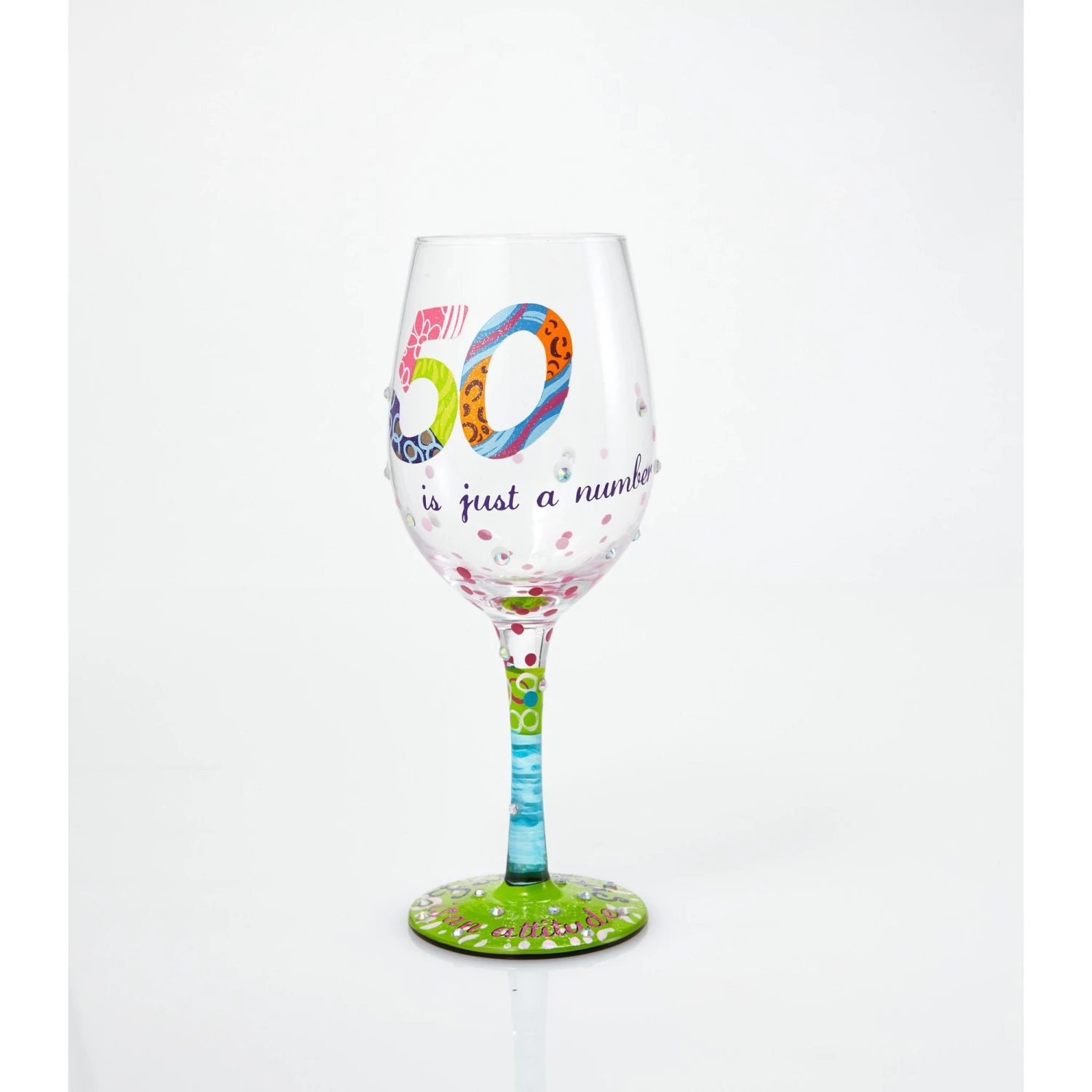 Enesco Gift WINE GLASS 50 IS JUST A NUMBER(Wine Glass 50 Is Just A Number) 4 Enesco Gift WINE GLASS 50 IS JUST A NUMBER(Wine Glass 50 Is Just A Number) - Image 2