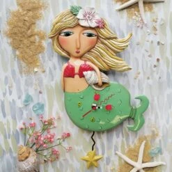 Enesco Gift Shelley Mermaid Clock(Clock 37) -Holiday Gift Shop P1610 0