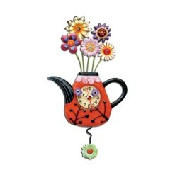 Enesco Gift Flower-tea-ful Clock(Flower Tea Ful Clock)